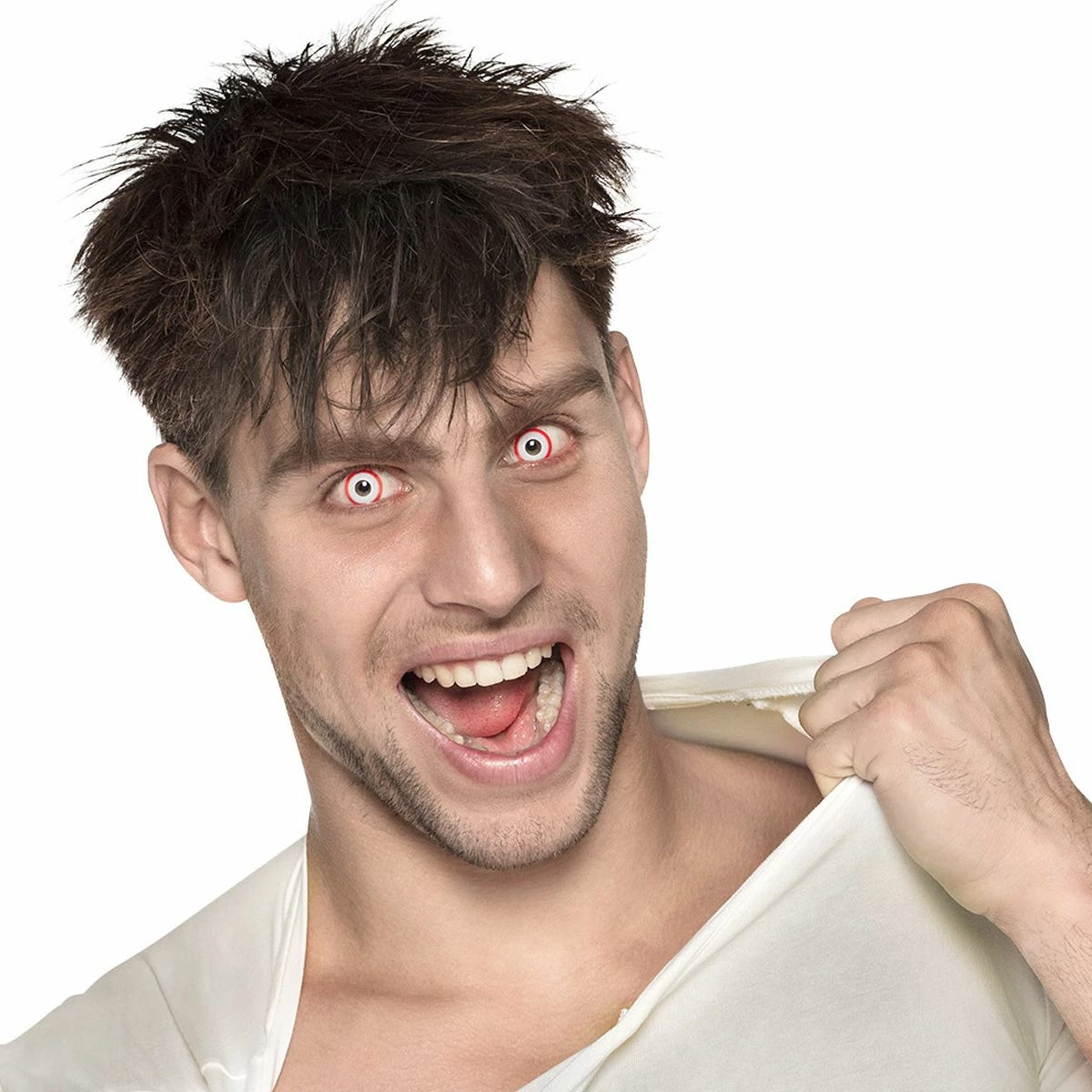 Weeklenzen Kleur Wit Met Rode Rand 2 Weeklenzen Kleur Wit Met Rode Rand - Afbeelding 2