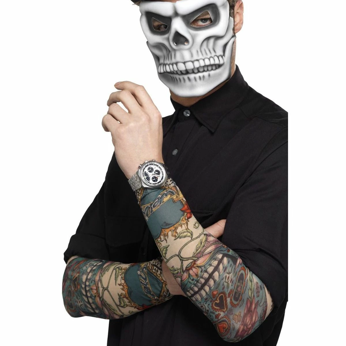 Day Of The Dead Tattoo Sleeves (2 Stuks) 1 Day Of The Dead Tattoo Sleeves (2 Stuks)