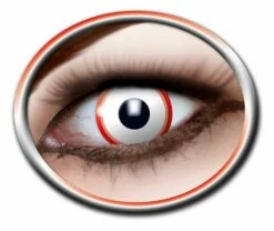 Kleurlenzen Saw Rood/Wit (3 Maanden)