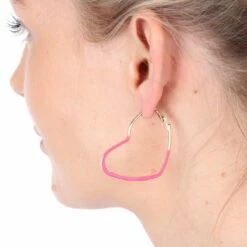 Neon Oorbellen Hart Roze -FiestaMágica Ventas oorbel neon hart roze 4 gr