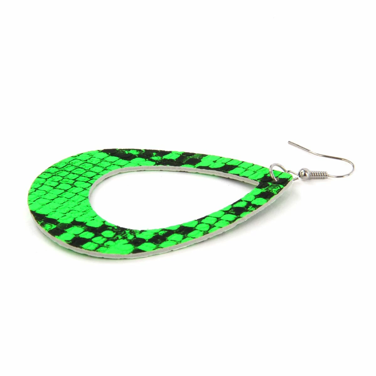 Neon Oorbellen Print Groen 2 Neon Oorbellen Print Groen - Afbeelding 2