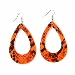 Los más vendidos 15 Neon Oorbellen Print Oranje