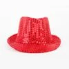 Paillettenhoedje Rood