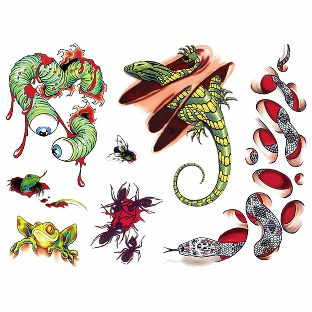 Halloween Tattoo's Griezelige Beesten 1 Halloween Tattoo's Griezelige Beesten