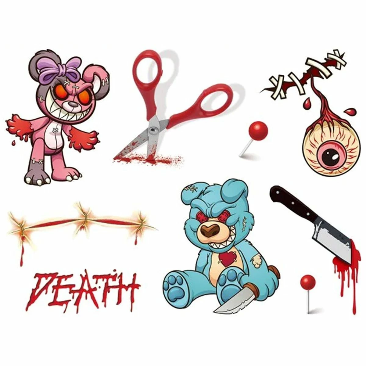 Halloween Tattoo's Horror Teddybeer 1 Halloween Tattoo's Horror Teddybeer