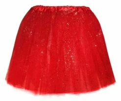 Tule Rok Glitter (div. Kleuren) -FiestaMágica Ventas tule rok rood glitter 3
