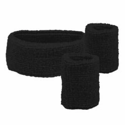 Zweetbandjes Set Zwart